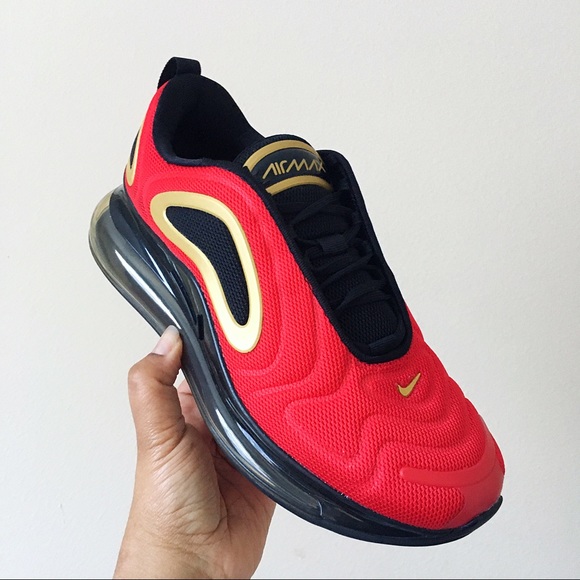 red and gold air max 720